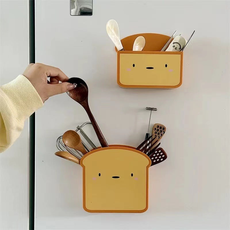 Cute Toast Refrigerator Magnetic Storage Box