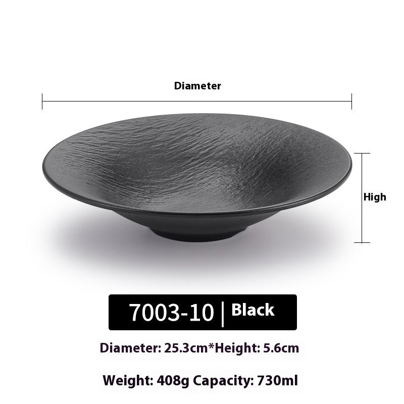 Black Hot Pot Food Plate Barbecue Plate