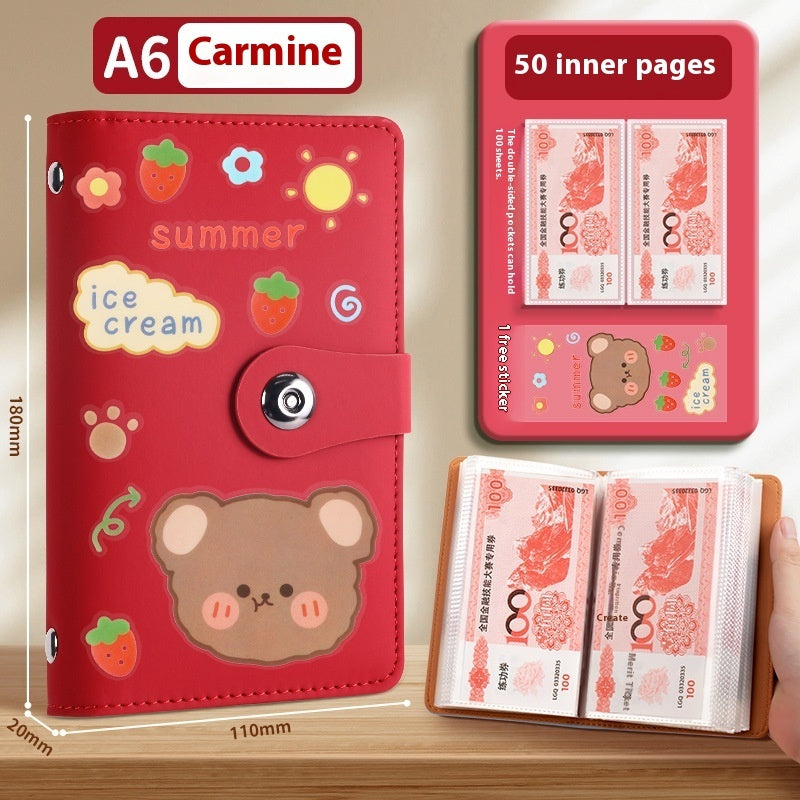 Saving Book Can Be Put Only Cash Storage Wallet Storage Bag