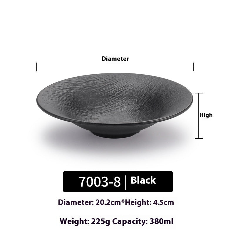 Black Hot Pot Food Plate Barbecue Plate