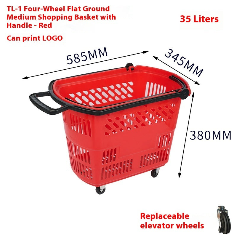 Plastic Personality Hand-carrying Shopping Basket