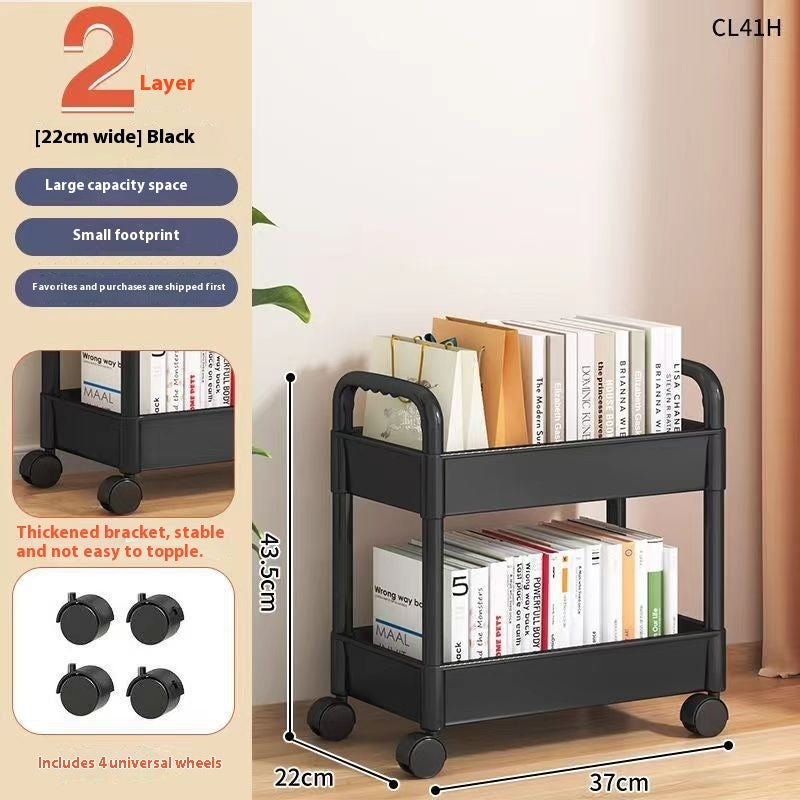 Trolley Floor Mobile Multi-layer Snack Bedroom Bedside Storage Rack