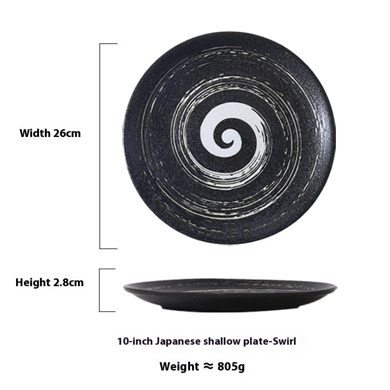 Japanese Household Simple Ceramic Shallow Plate