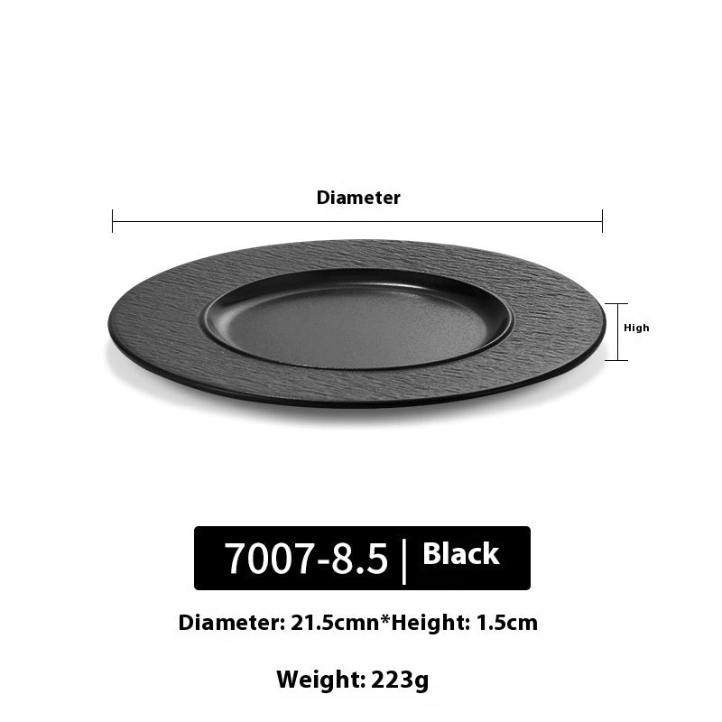 Black Hot Pot Food Plate Barbecue Plate