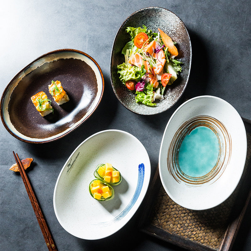 Creative Shaped Tableware With Large Irregular Ceramic Bowls