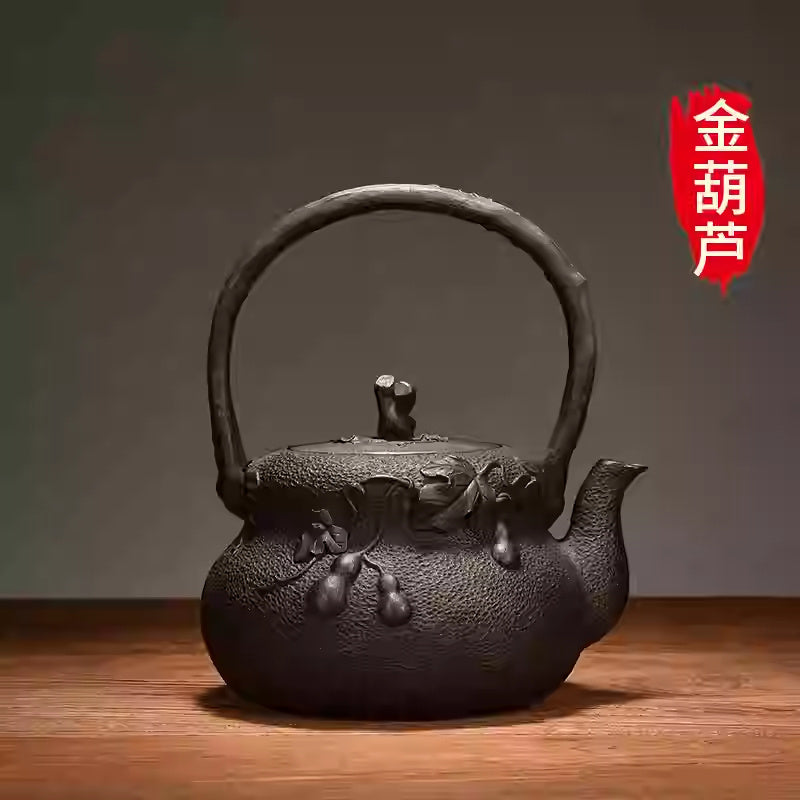 Handmade Iron Pot Chinese Lost-wax Casting Craft Cast Iron Teapot
