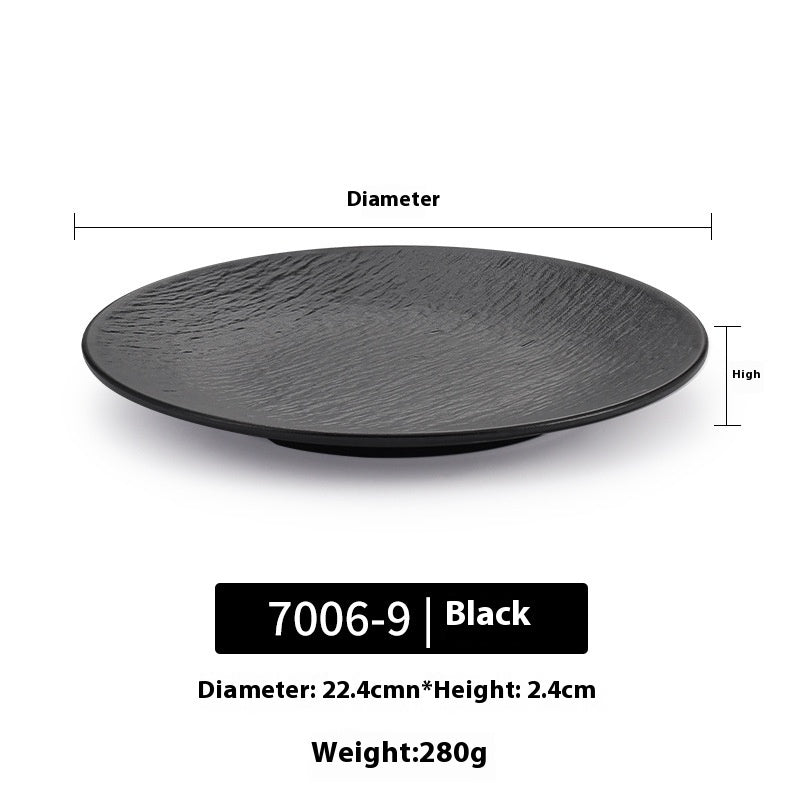 Black Hot Pot Food Plate Barbecue Plate