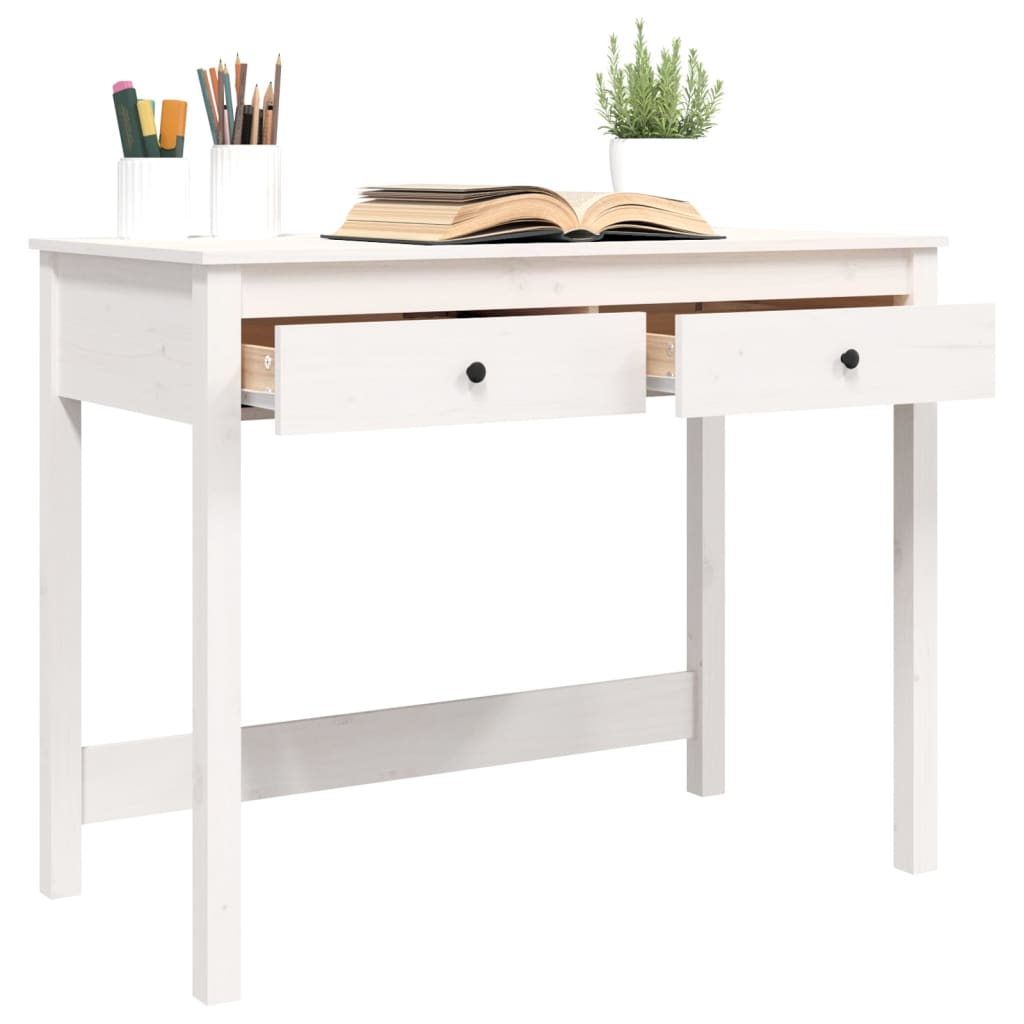Scrivania con cassetti 100x in legno massello di pino
