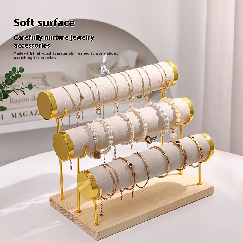 Metal Flannel Ladder Multilayer Jewelry Display Stand Ornaments