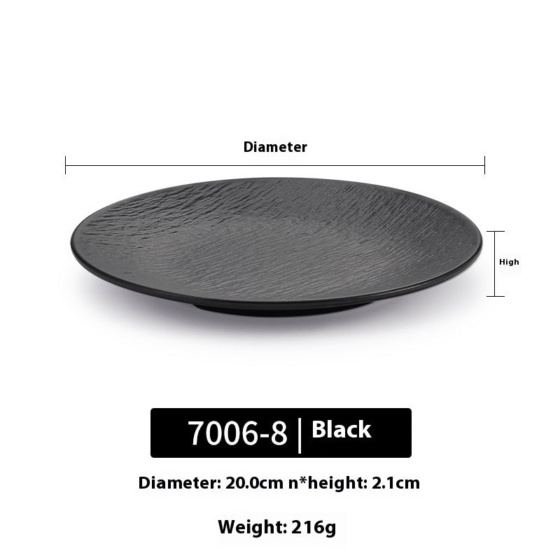 Black Hot Pot Food Plate Barbecue Plate