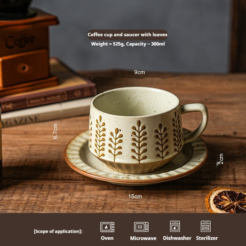 Retro Stoneware Coffee Cup Light Luxury Advanced Special-interest Design