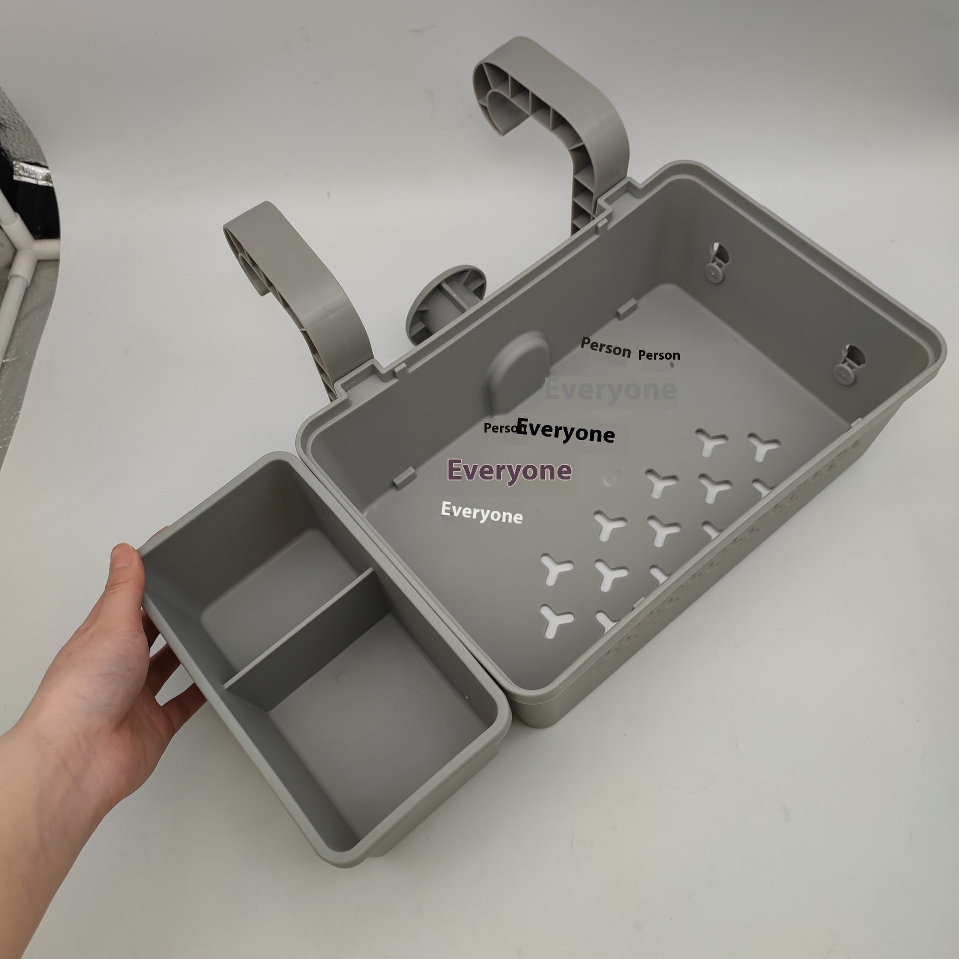 Swimming Pool Edge Hook Storage Basket Removable Outdoor Sundries Rack