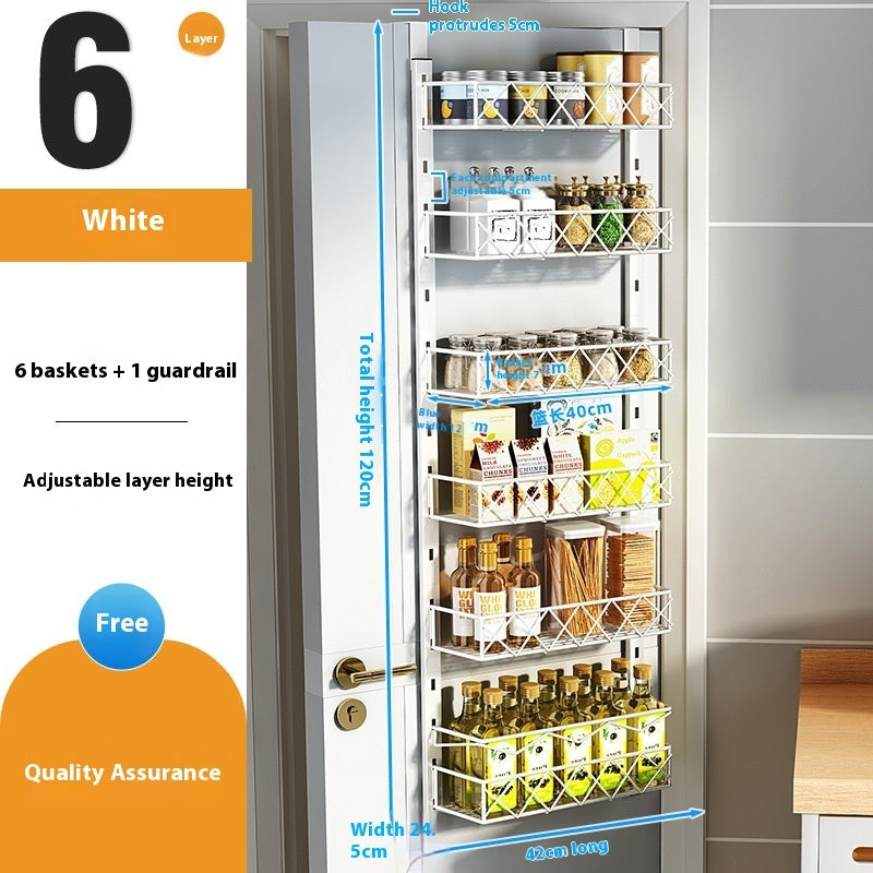The Door Punch-free Creative Bedroom Room Door Multi-layer Storage Basket Dormitory Door Back Rack