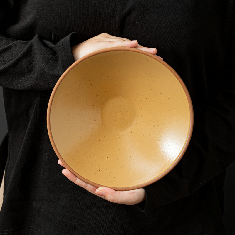 Stoneware Plate Open Rain-hat Shaped Bowl