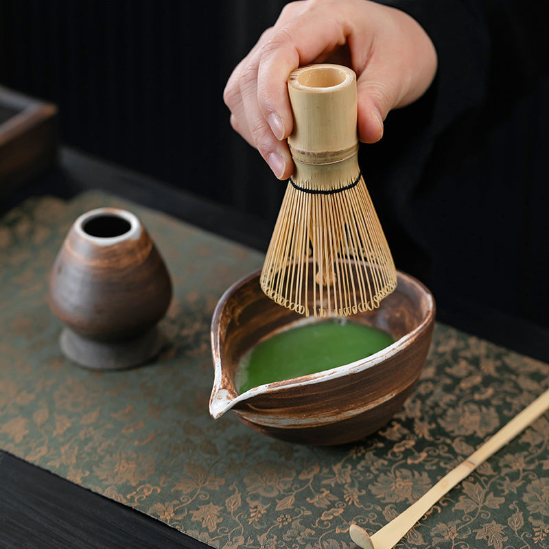 Tea Set For Making Matcha With Coarse Pottery