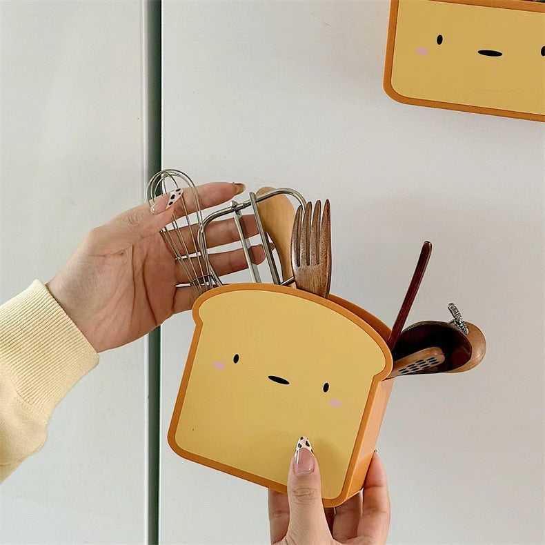 Cute Toast Refrigerator Magnetic Storage Box