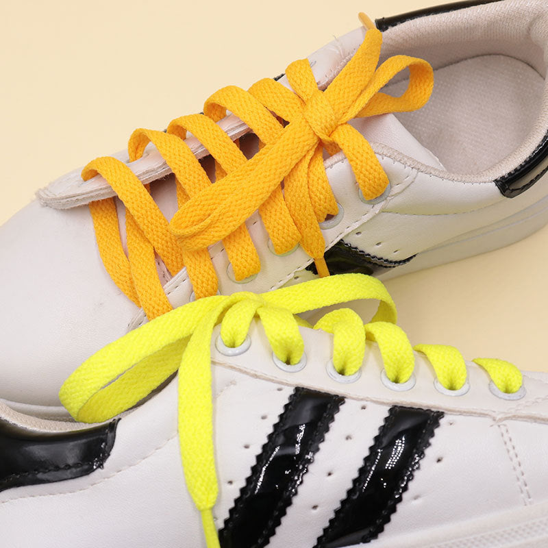 Classic Solid Color Flat Mesh All-match Shoelace