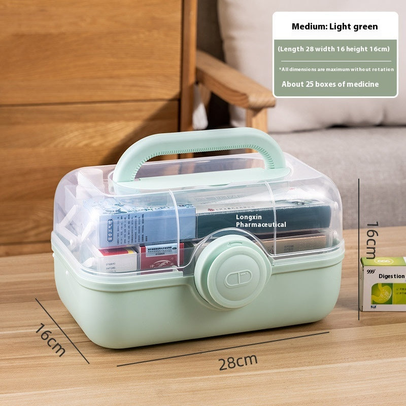 Large Medicine Box Family Pack Capacity Storage Box Multi-layer
