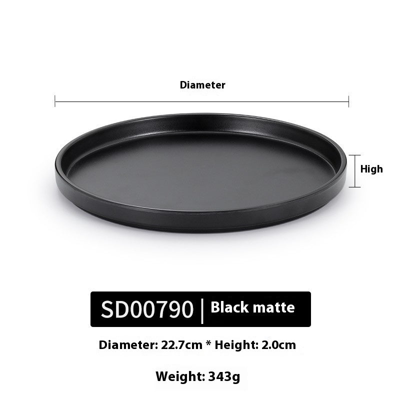 Black Hot Pot Food Plate Barbecue Plate