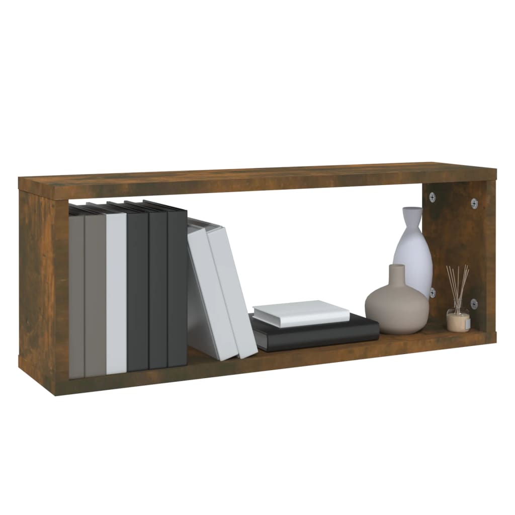 Mensole a cubo 6 pezzi Rovere affumicato 60x Materiale a base di legno
