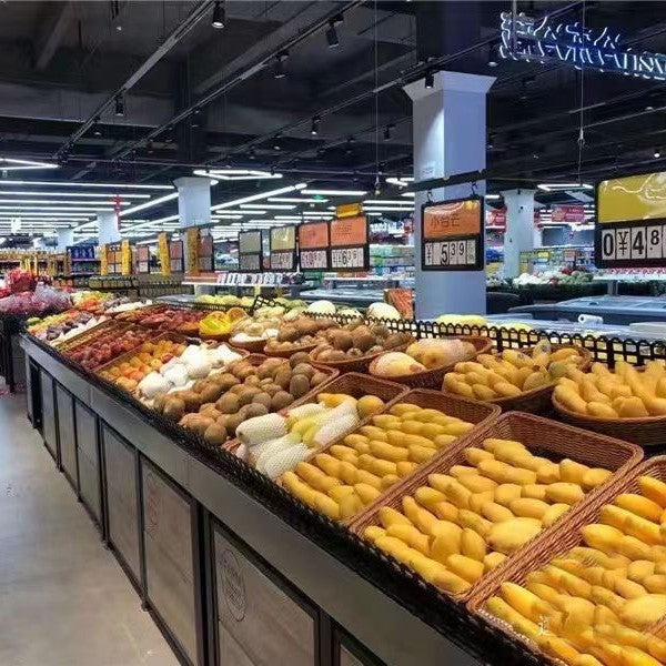 Supermarket Snacks Storage Plastic Woven Basket