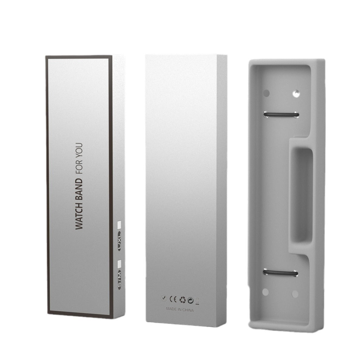 Flocking Blister Neutral Silver Card Strap Packing Box