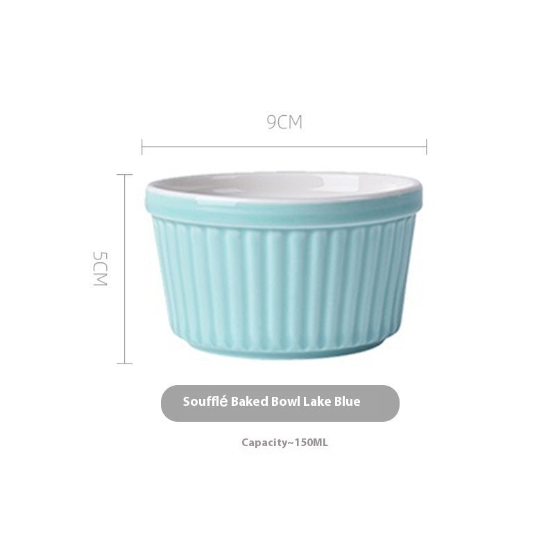 Household Shufulei Baking Caramel Cloth Oven Ceramic Steamed Egg Bowl