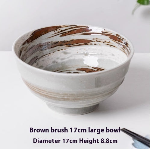 Ceramic Household Lamian Noodles Bowl Antique Tableware Imported From Japan