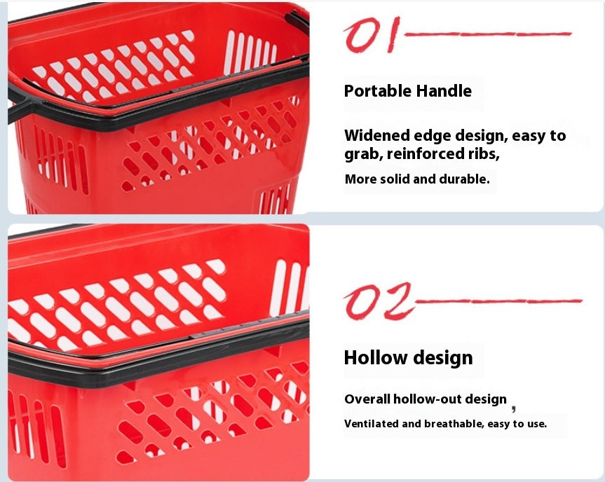 Plastic Personality Hand-carrying Shopping Basket
