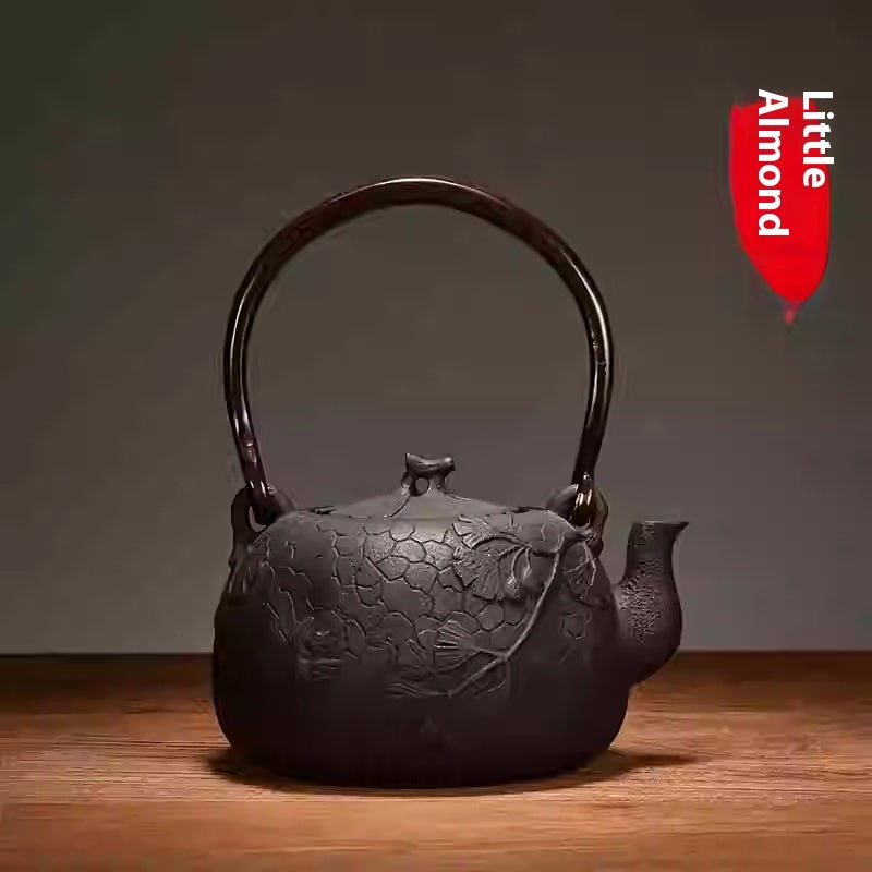 Handmade Iron Pot Chinese Lost-wax Casting Craft Cast Iron Teapot