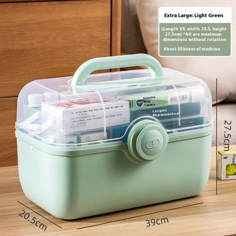 Large Medicine Box Family Pack Capacity Storage Box Multi-layer