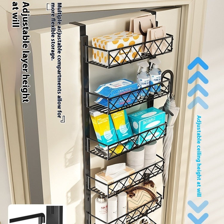 The Door Punch-free Creative Bedroom Room Door Multi-layer Storage Basket Dormitory Door Back Rack