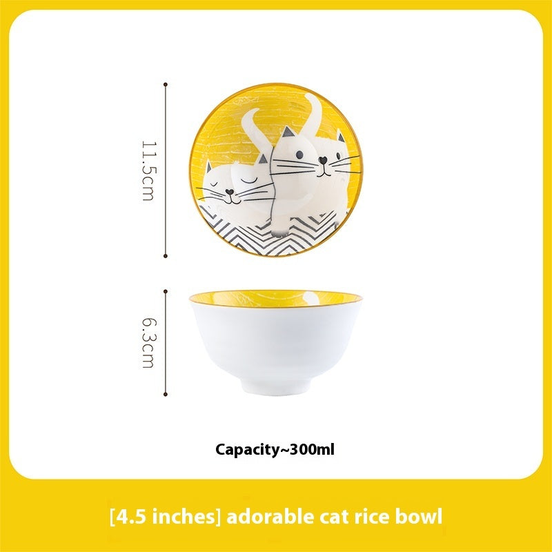 Cartoon And Plates Creative Rice Soup Bowls For Home Baking Dishes Ceramic Tableware