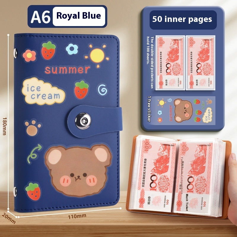 Saving Book Can Be Put Only Cash Storage Wallet Storage Bag