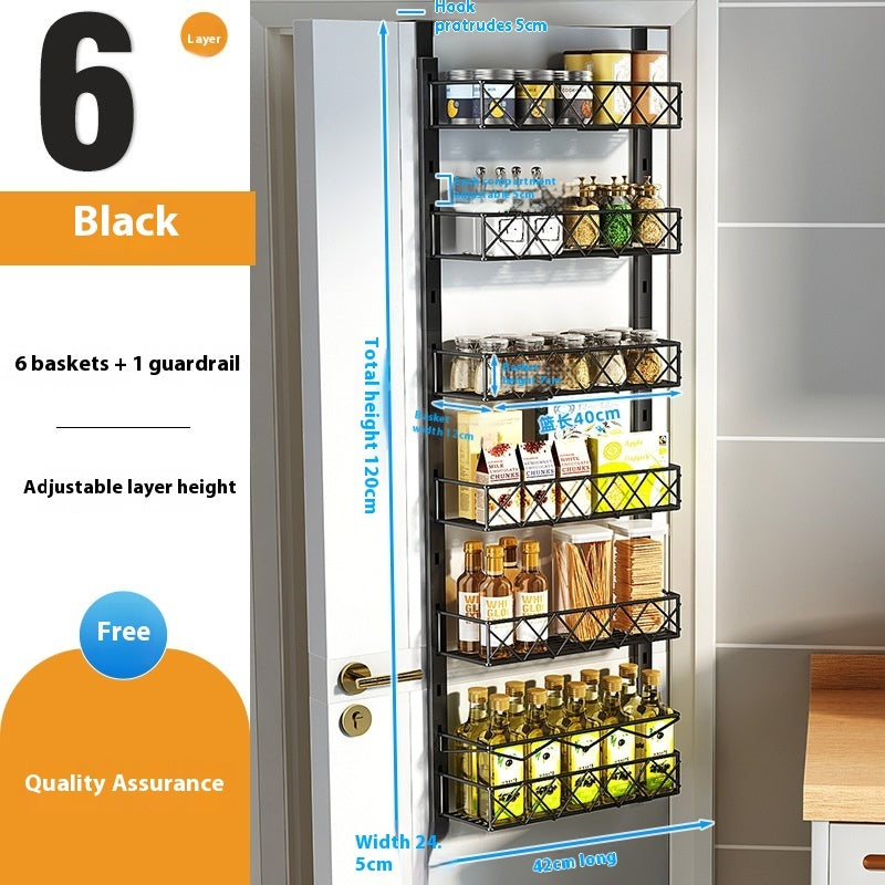 The Door Punch-free Creative Bedroom Room Door Multi-layer Storage Basket Dormitory Door Back Rack