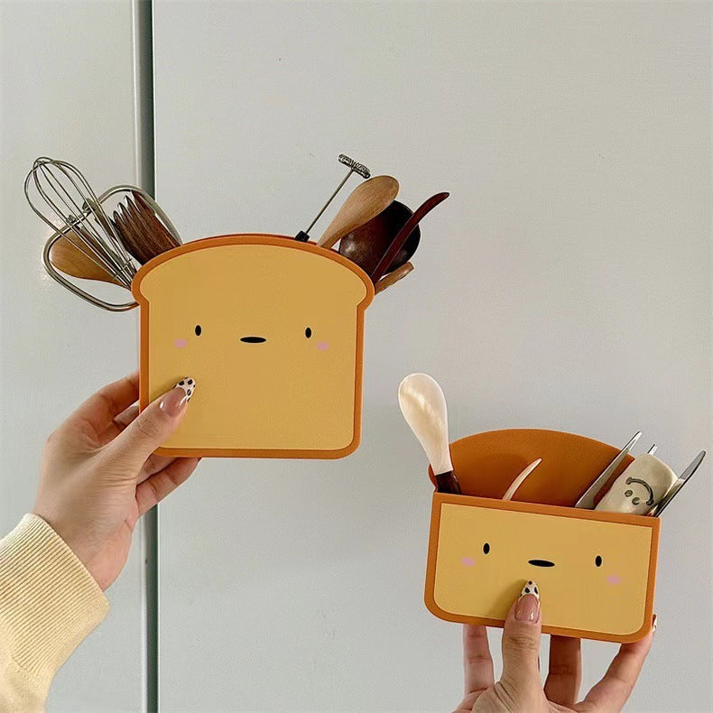 Cute Toast Refrigerator Magnetic Storage Box