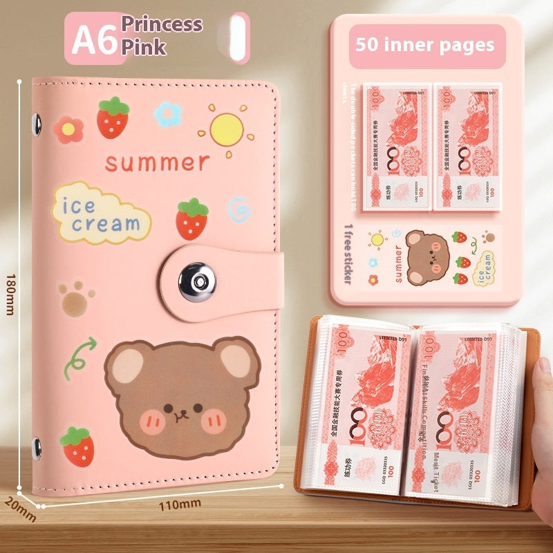 Saving Book Can Be Put Only Cash Storage Wallet Storage Bag