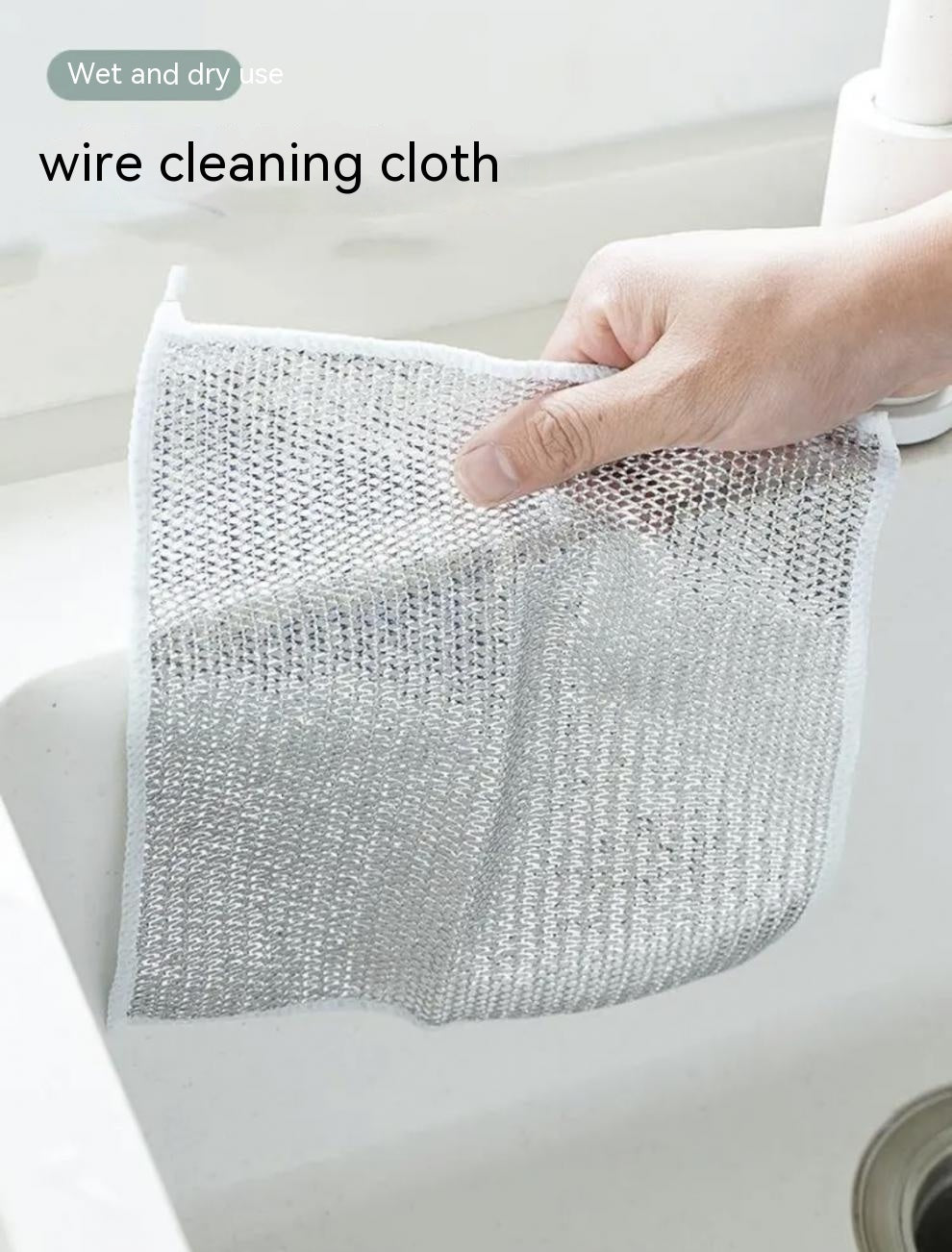 Steel Wire Ball Cloth Kitchen Cleaning Dishcloth