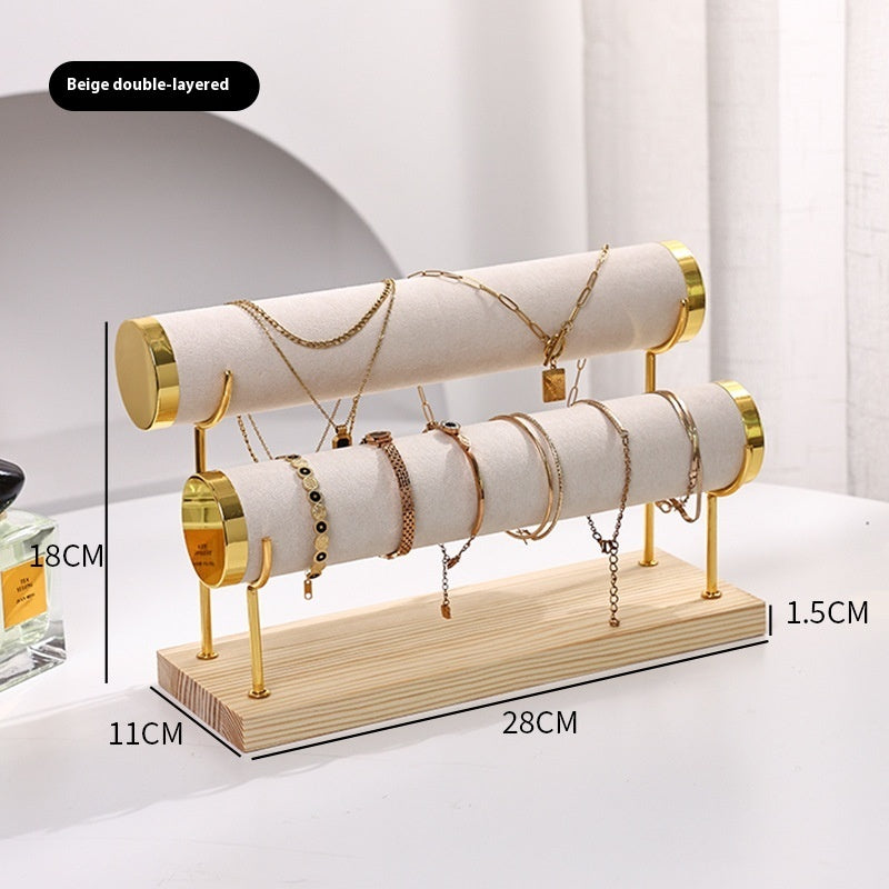 Metal Flannel Ladder Multilayer Jewelry Display Stand Ornaments