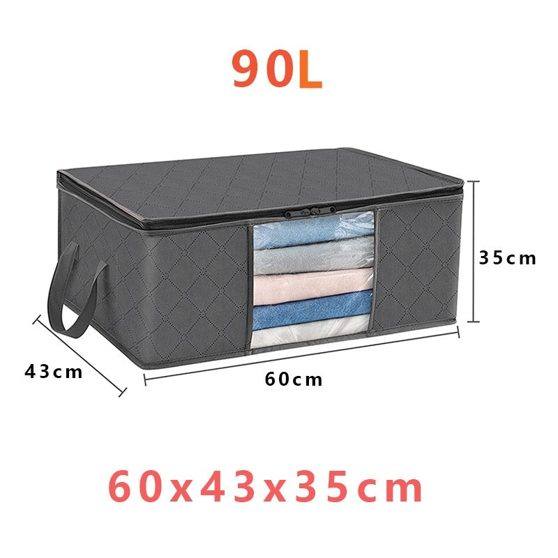 Clothing Storage Bag Large Capacity Transparent Window Storage Box