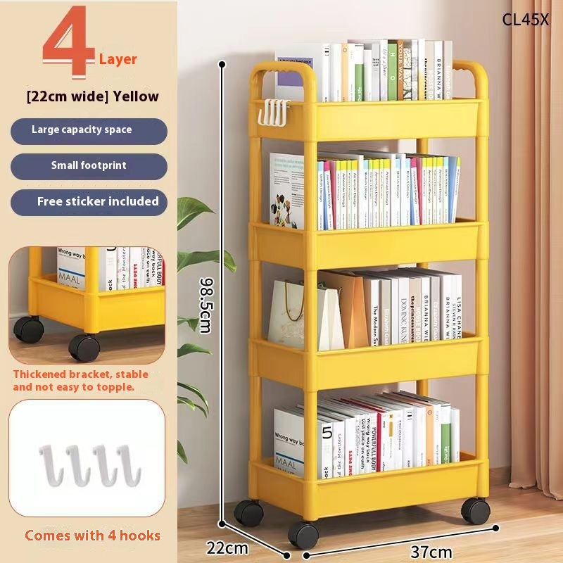 Trolley Floor Mobile Multi-layer Snack Bedroom Bedside Storage Rack