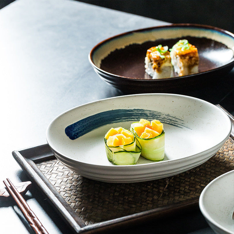 Creative Shaped Tableware With Large Irregular Ceramic Bowls