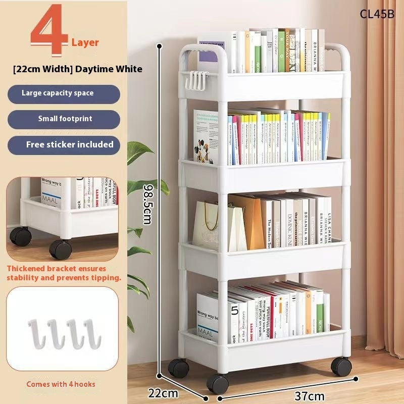 Trolley Floor Mobile Multi-layer Snack Bedroom Bedside Storage Rack