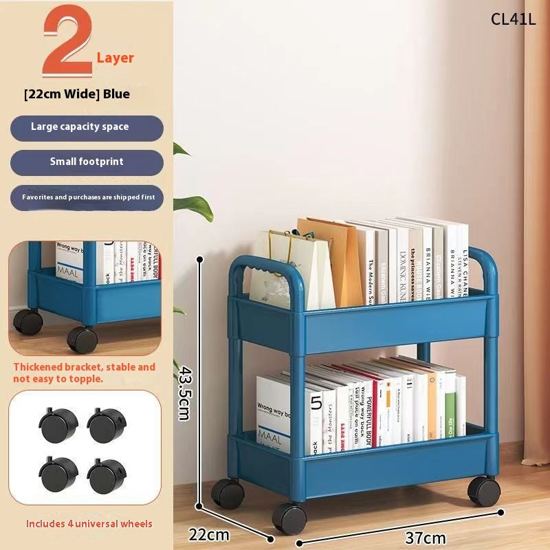 Trolley Floor Mobile Multi-layer Snack Bedroom Bedside Storage Rack