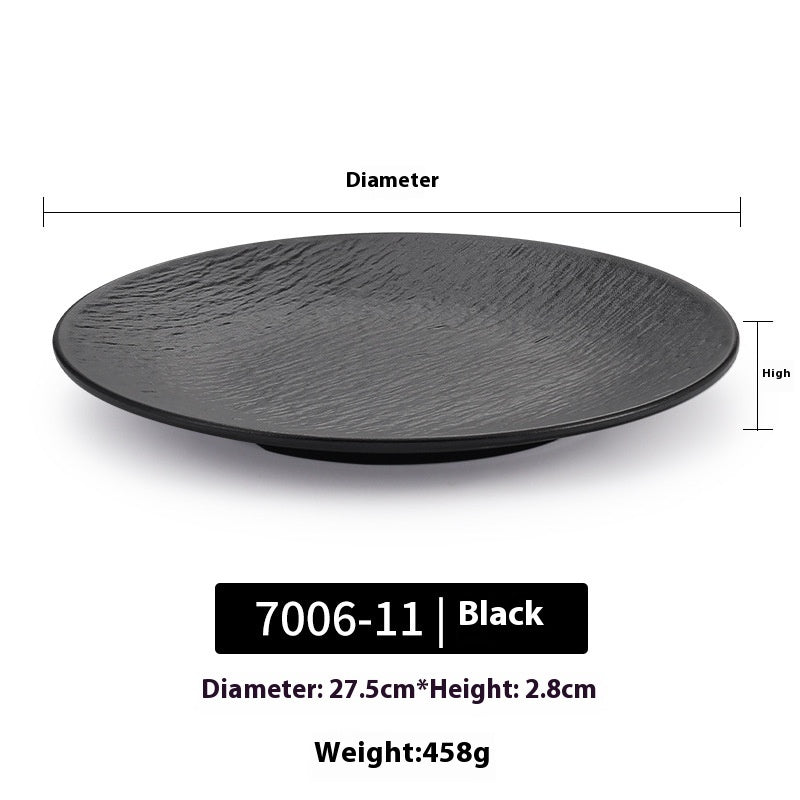 Black Hot Pot Food Plate Barbecue Plate