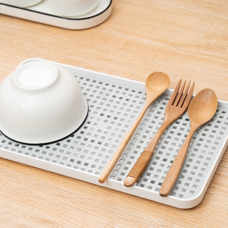 Double-layer Drain Tray Cup Holder Mat Household Storage Box Storage Rack