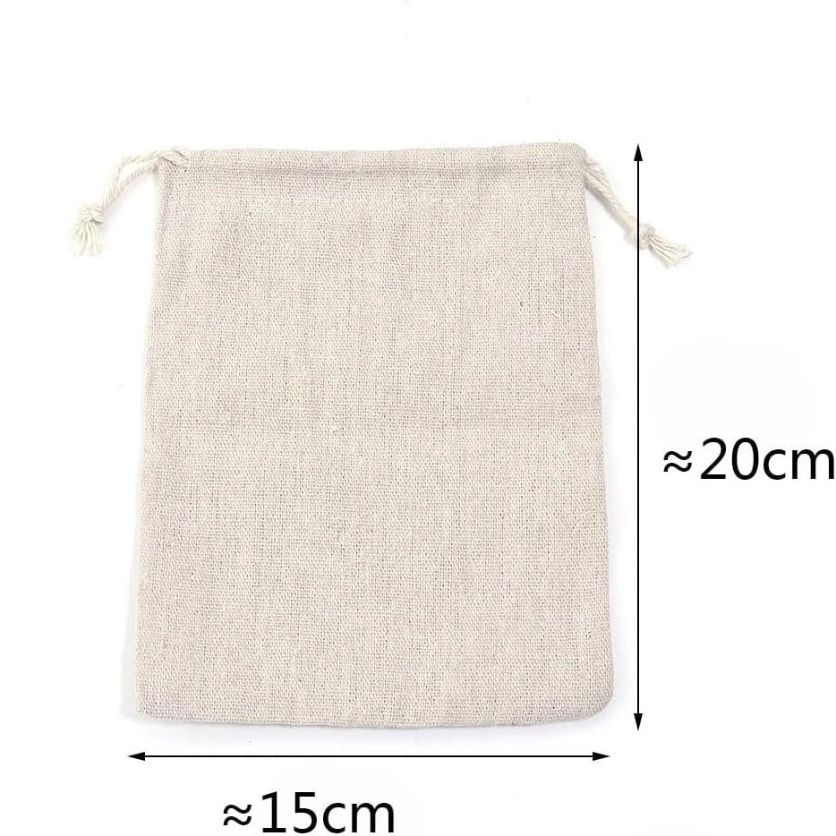 Cotton Linen Sack Breathable Small Cloth Bag Jewelry Bracelet Storage
