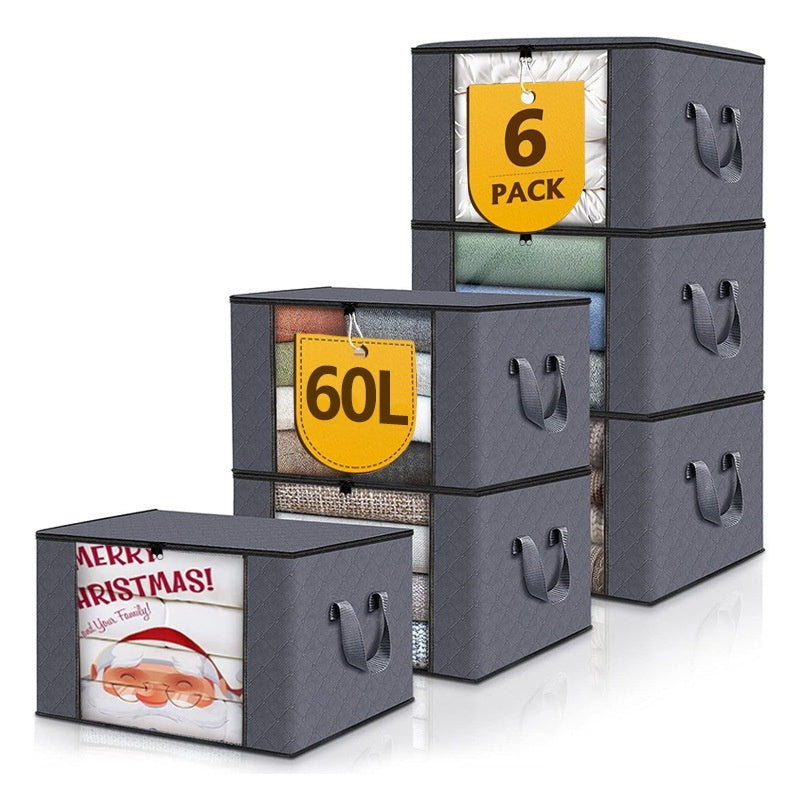 Clothing Storage Bag Large Capacity Transparent Window Storage Box