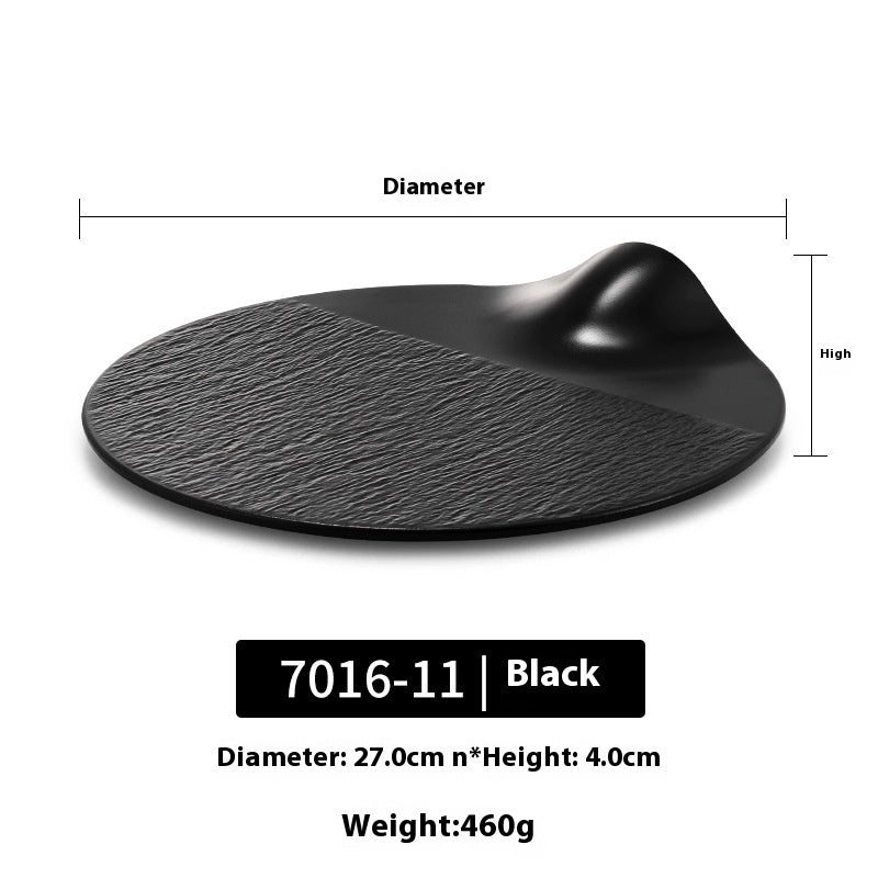 Black Hot Pot Food Plate Barbecue Plate