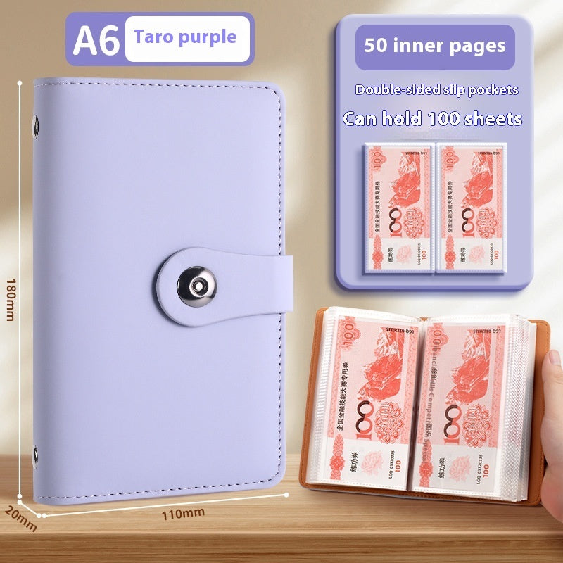 Saving Book Can Be Put Only Cash Storage Wallet Storage Bag